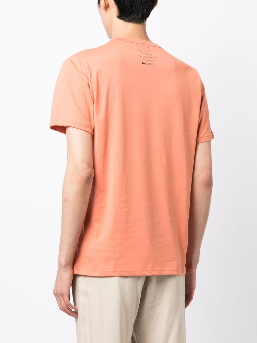 Shop Agnès B. Photograph-print Crew-neck T-shirt In Orange