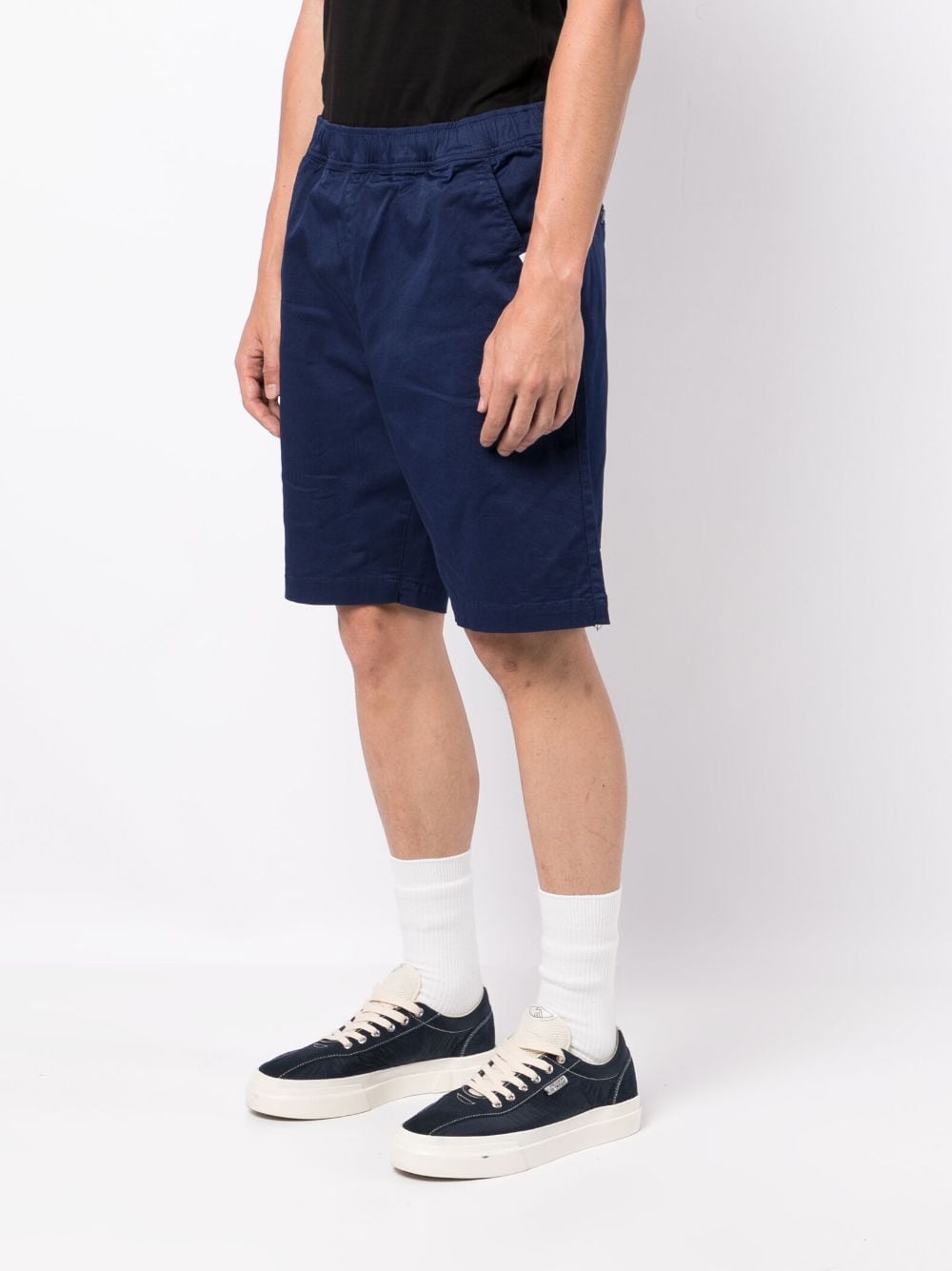 Shop Aape By A Bathing Ape Logo-print Track Shorts In Blue