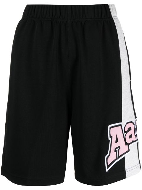 AAPE BY *A BATHING APE logo-patch jersey shorts Women