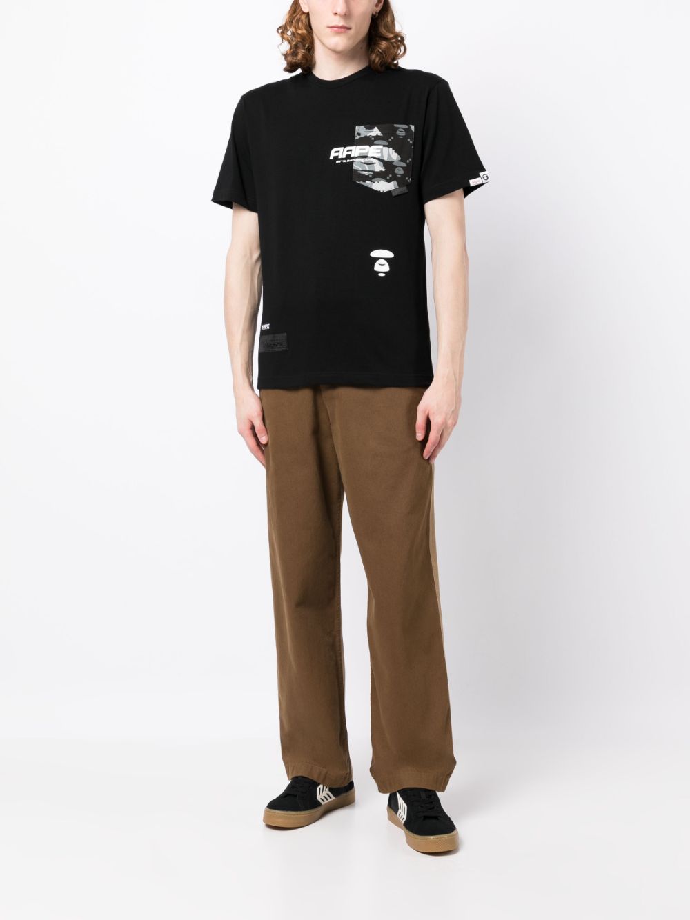 Image 2 of AAPE BY *A BATHING APE® logo-print crew-neck T-shirt
