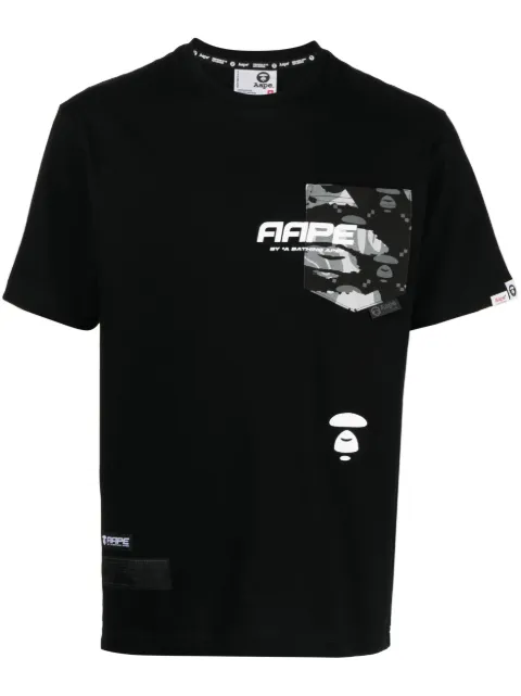 AAPE BY *A BATHING APE® T-shirt med rund hals og logotryk