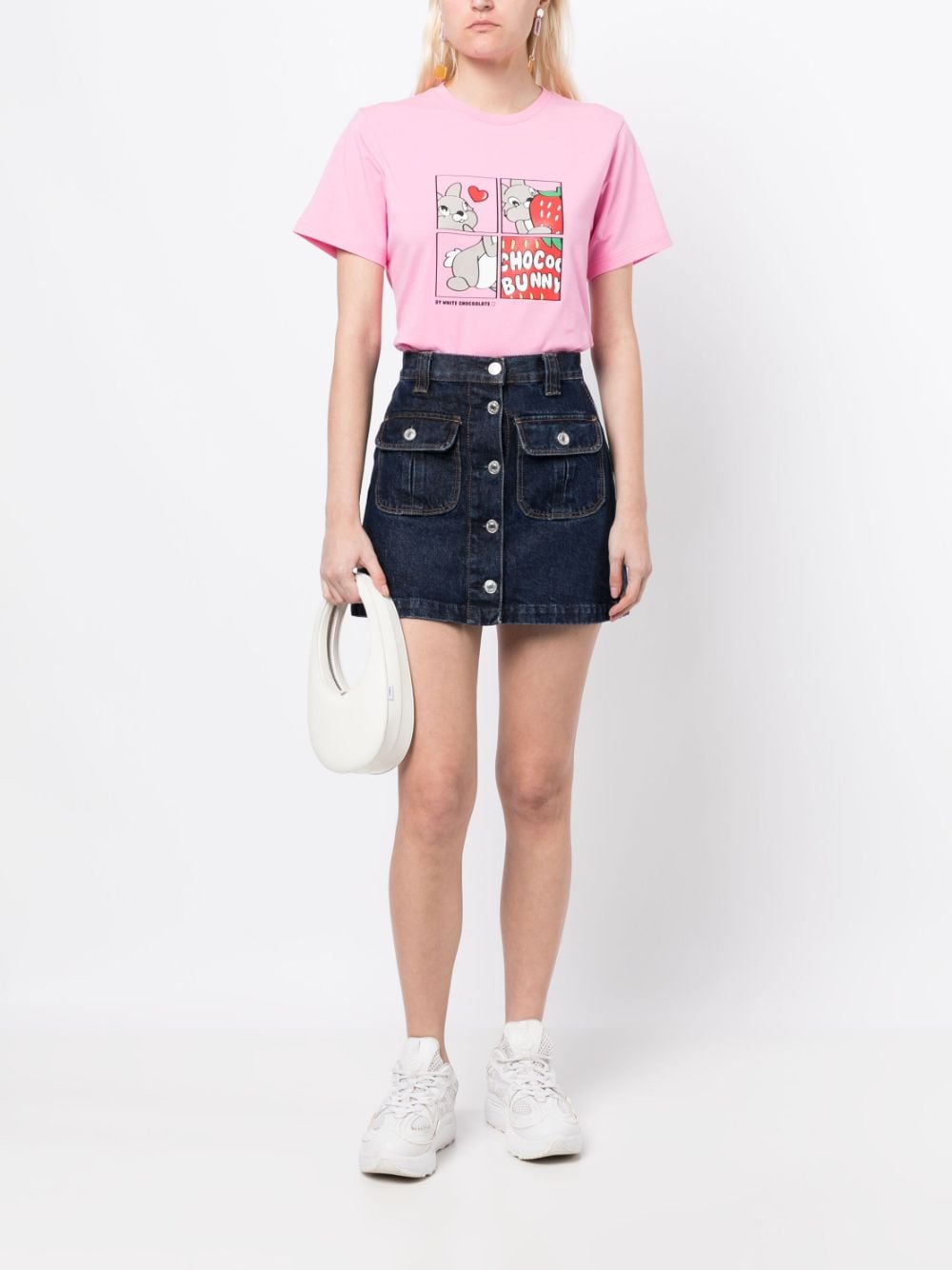 Shop Chocoolate Logo-print Short-sleeve T-shirt In Pink