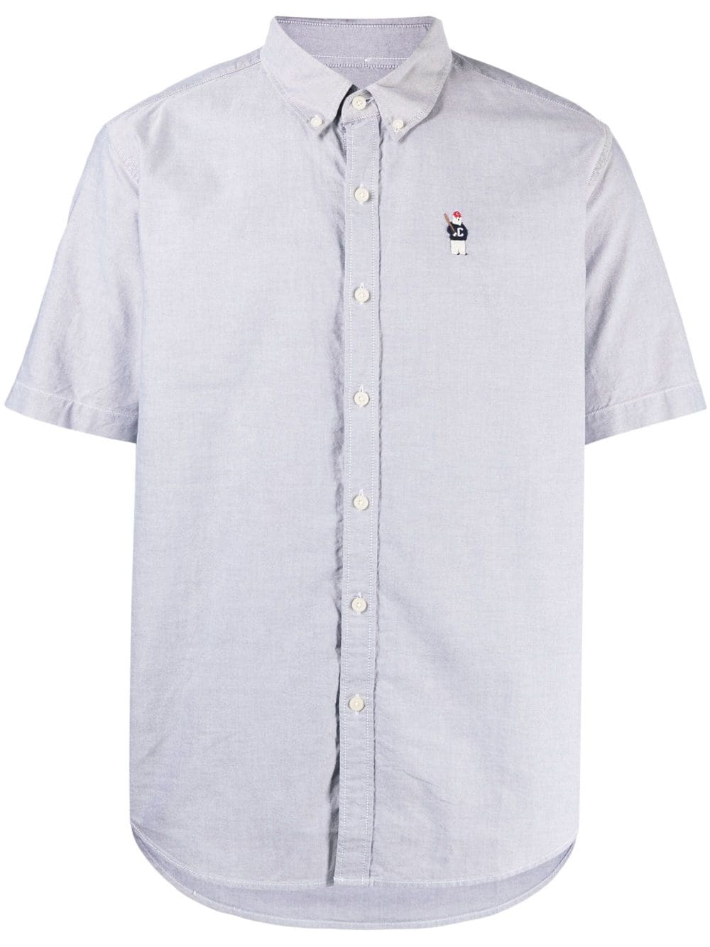 Chocoolate Embroidered-logo Cotton Shirt In Grey