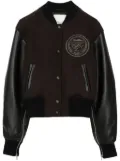 3.1 Phillip Lim logo-patch knitted bomber jacket - Brown