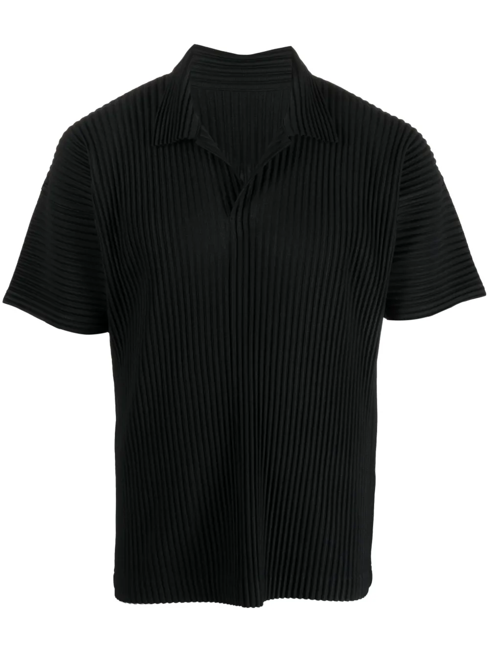 Homme Plissé Issey Miyake pleated short-sleeve shirt – Black