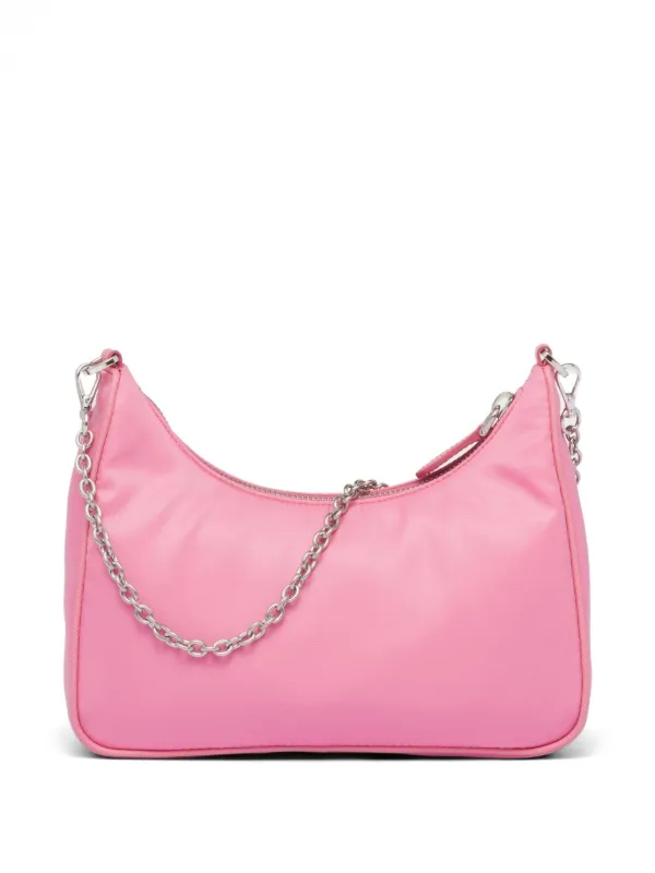 Prada Canvas Bag Shoulder Strap Shoulder Belt Shoulder Crossbody Women Pink Prada Re-Edition Shoulder Bag | Pink | FARFETCH main image 3