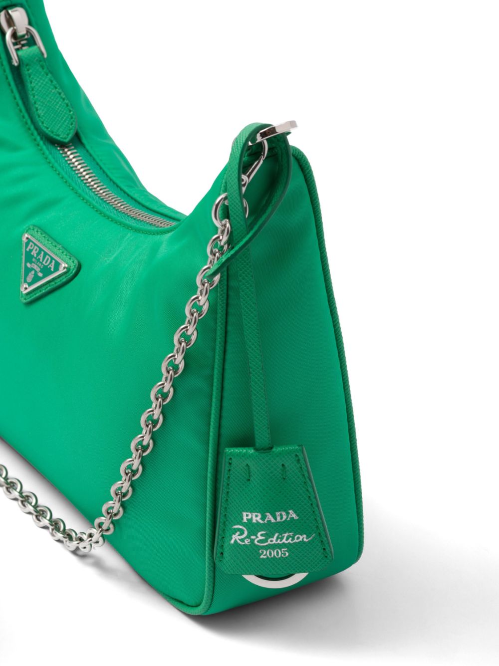 Shop Prada Re-edition 2005 Re-nylon Shoulder Bag In Green