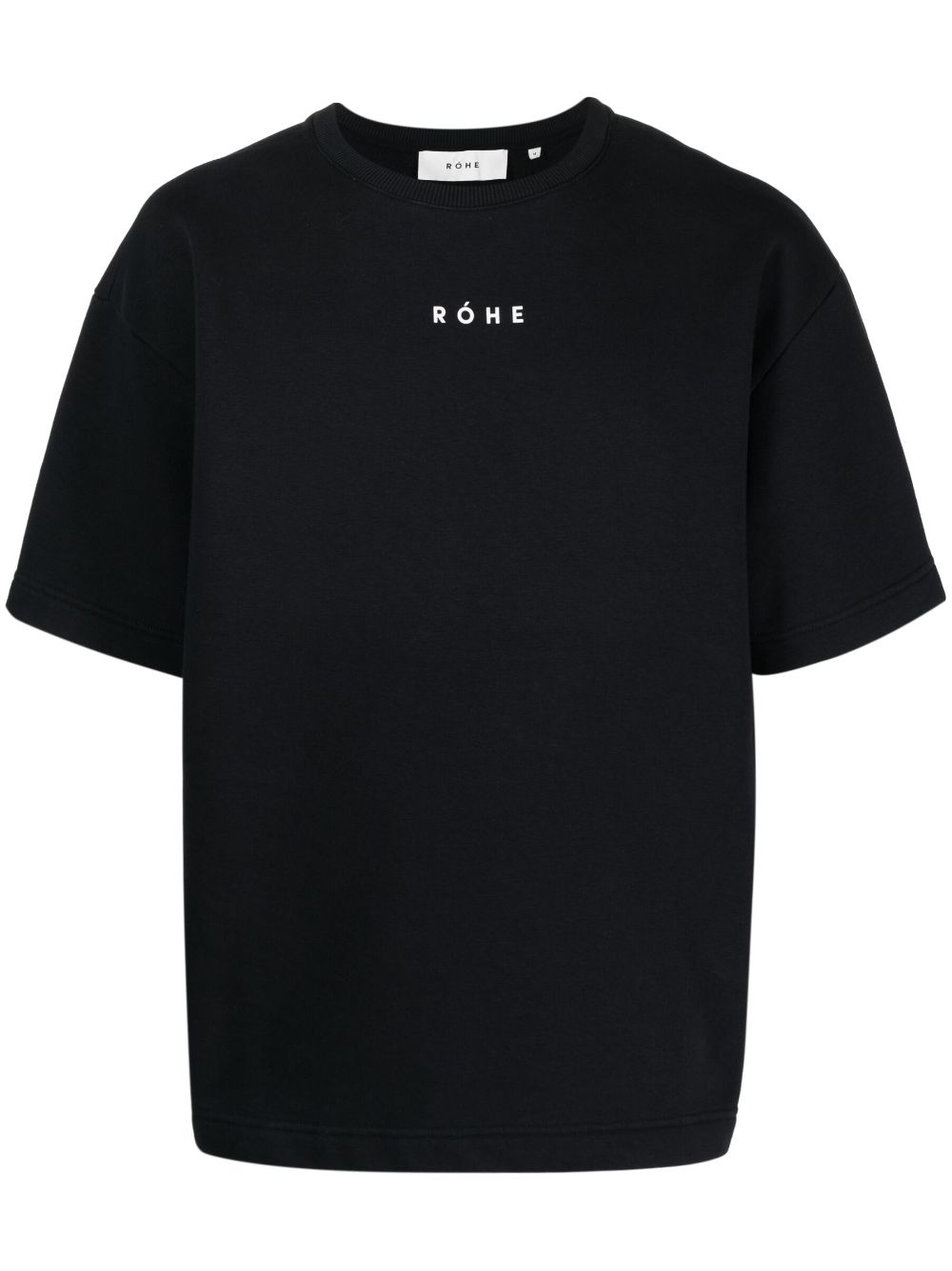 Shop Rohe Logo-print Organic-cotton T-shirt In Black