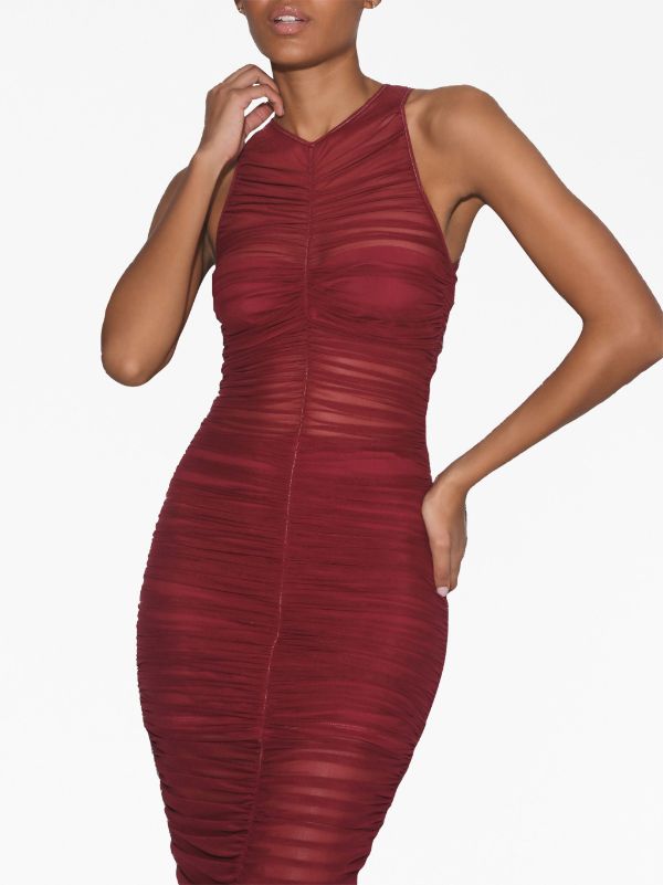 Fleur du mal one shoulder hot sale midi dress