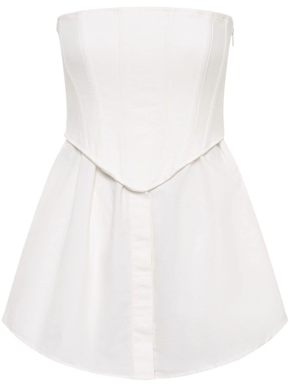 Shop Dion Lee Internal-corset Organic-cotton Minidress In White