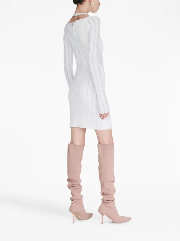dion lee white corset dress Dion Lee Open-knit Corset Minidress