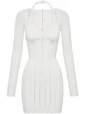 Dion Lee open-knit corset minidress - White