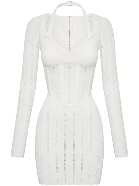 Dion Lee open-knit corset minidress