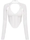 Dion Lee snakeskin-effect corset top - White