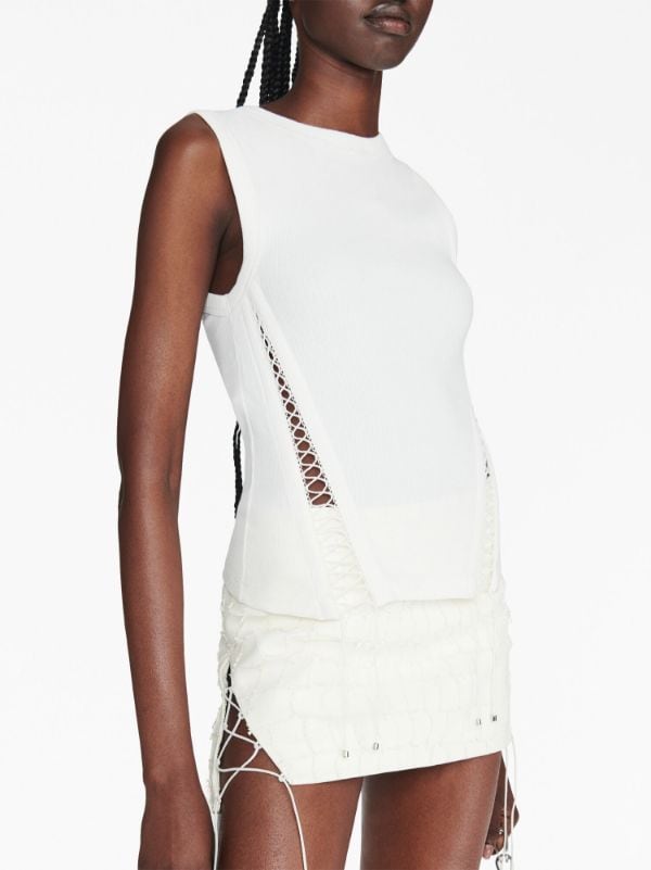 Dion Lee lace-up Cotton Tank Top - Farfetch