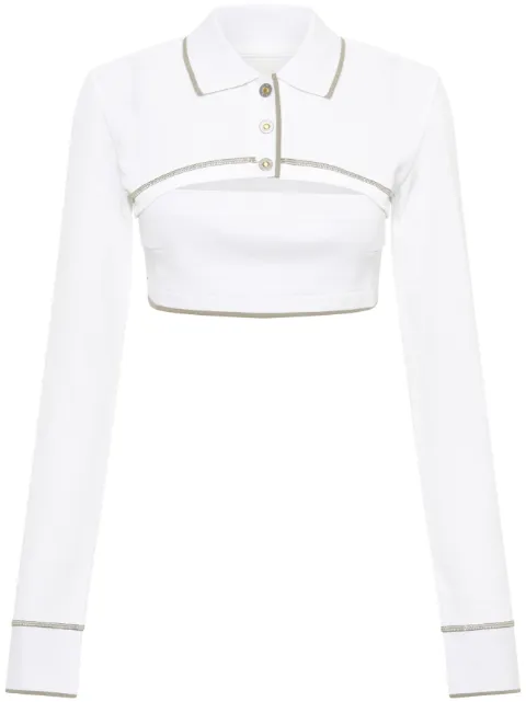 Dion Lee polo-collar cotton crop top 