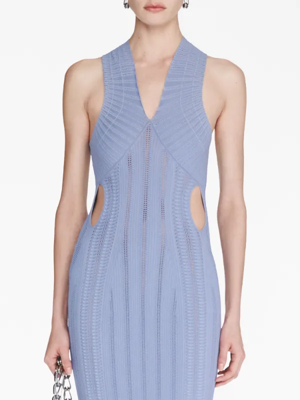 Dion Lee Snakeskin Sleeveless Knitted Midi Dress - Farfetch