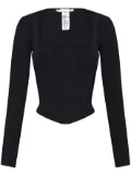 Dion Lee long-sleeve corset top - Black