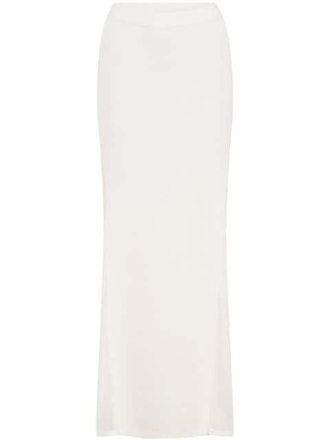 Dion Lee sheer-panelled draped maxi skirt