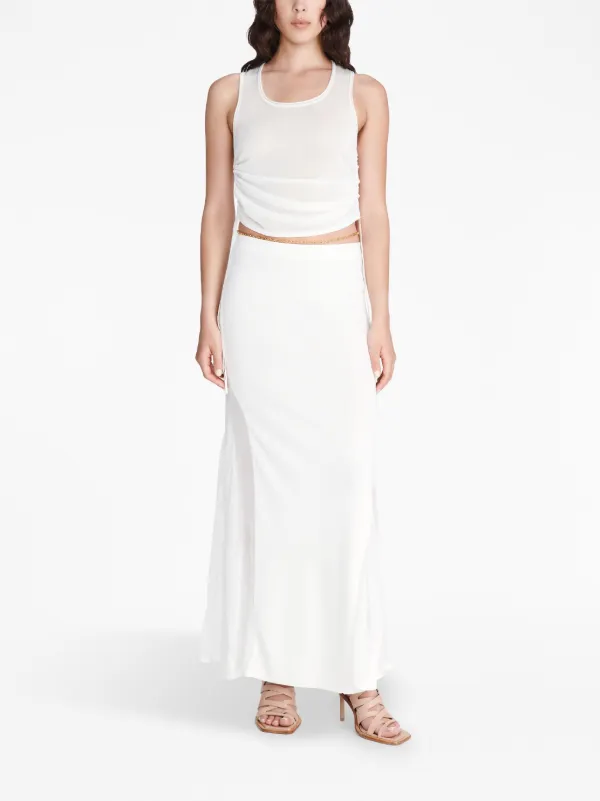 White maxi skirt clearance sheer