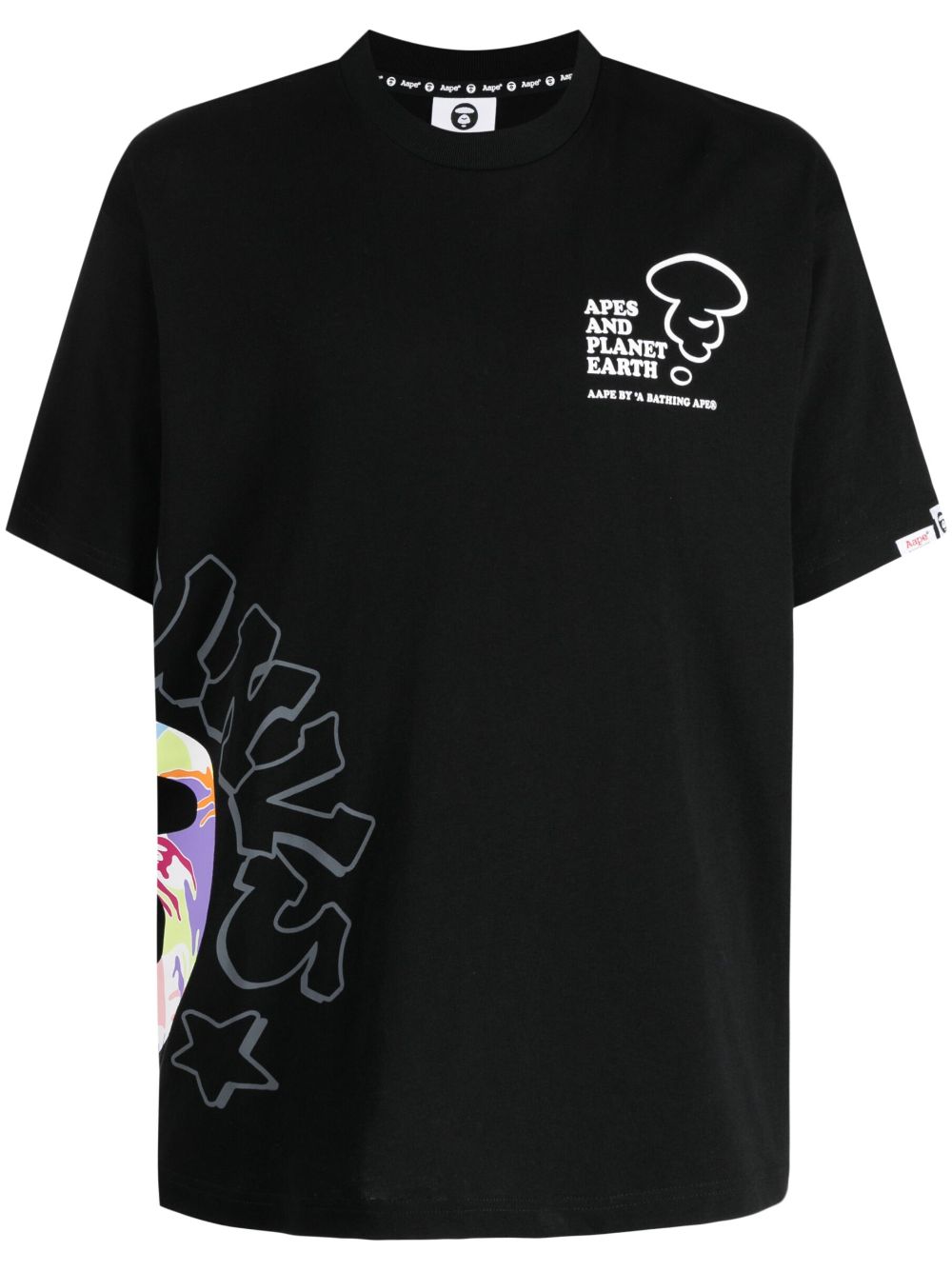AAPE BY *A BATHING APE® logo-print crew-neck T-shirt - Farfetch