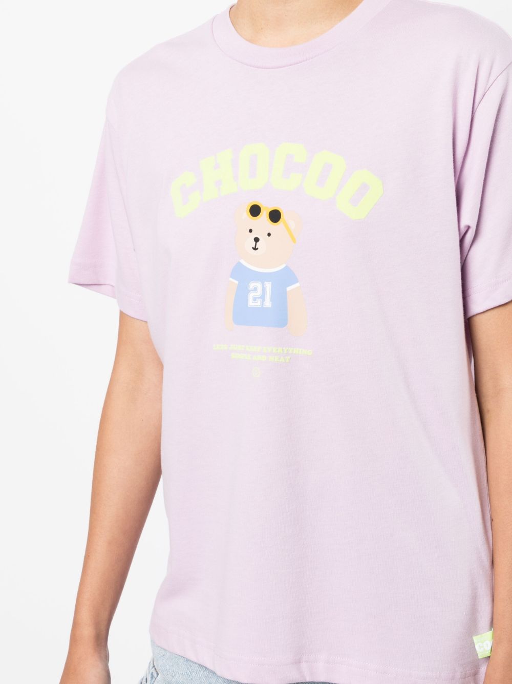 Shop Chocoolate Logo-print Cotton T-shirt In Purple