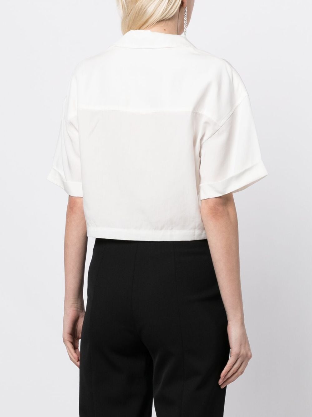 Shop Tout A Coup Twisted Short-sleeve Shirt In White