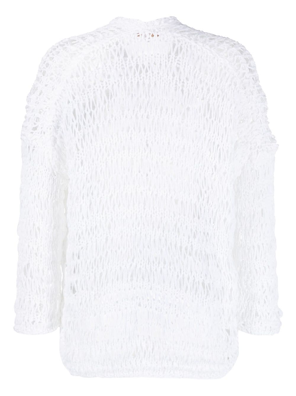 Antonelli open-knit cotton-blend jumper - Wit