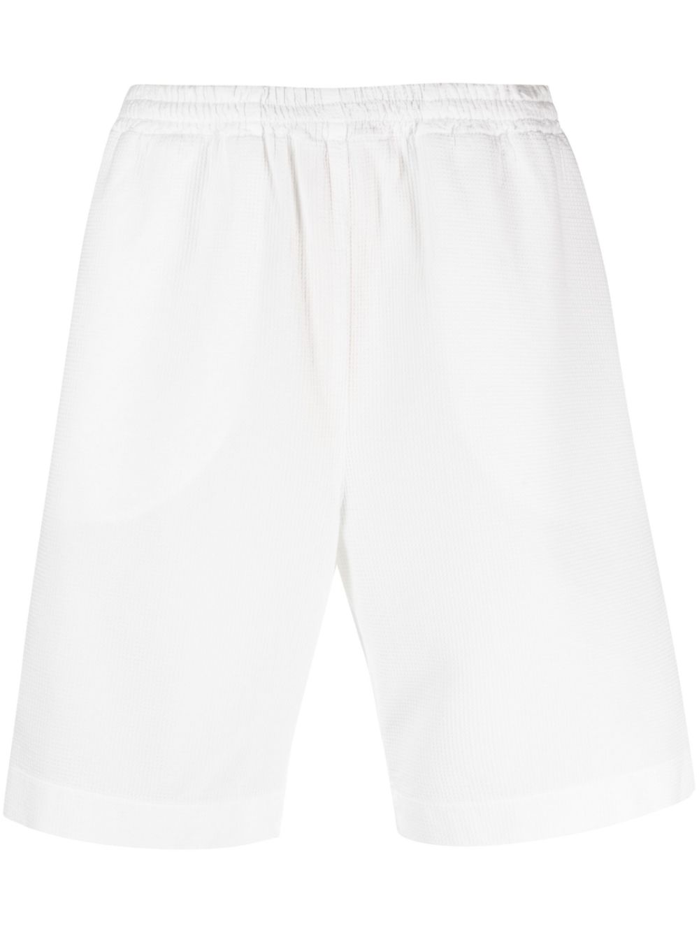 AMISH logo-patch straight-leg shorts - White