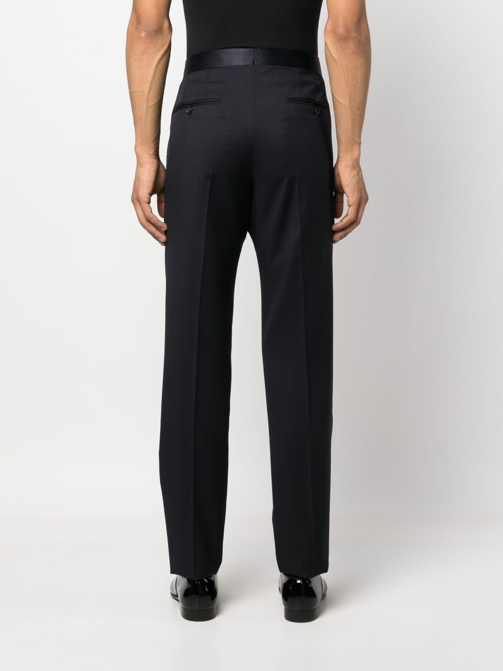 Tagliatore silk-waistband slim-cut trousers Men