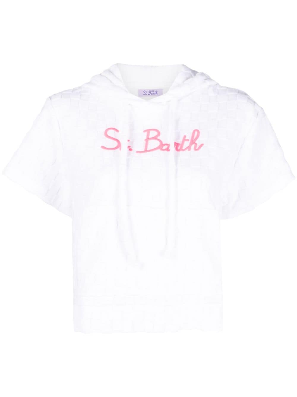 MC2 Saint Barth logo-embroidered Checked Terry Hoodie - Farfetch