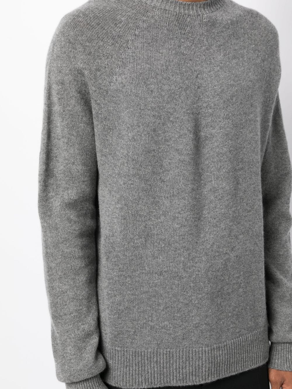 Shop Jil Sander Seamless Cashmere Sweatshirt In Grey