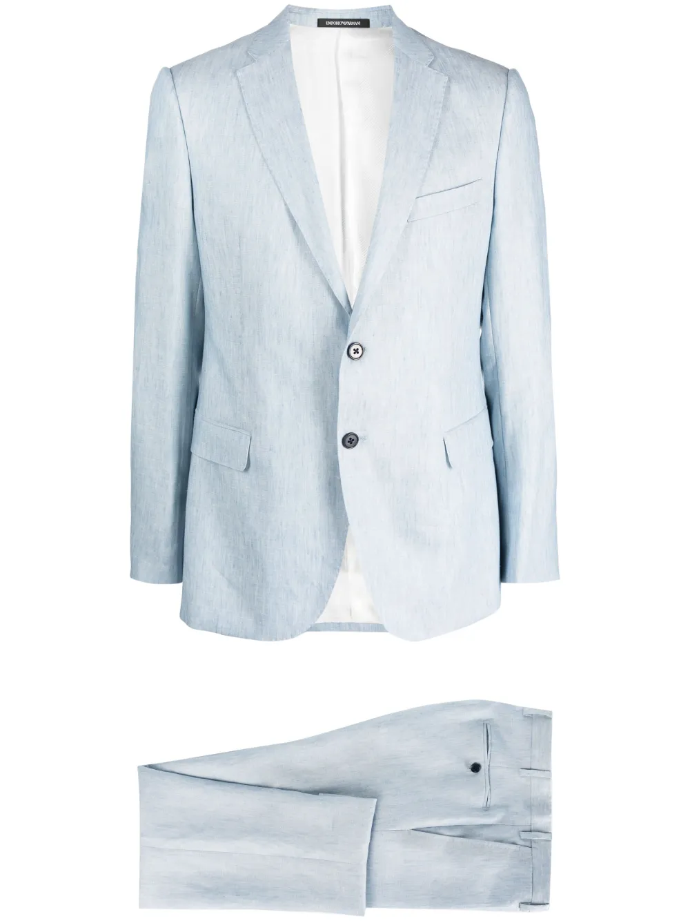 EMPORIO ARMANI SINGLE-BREASTED LINEN SUIT