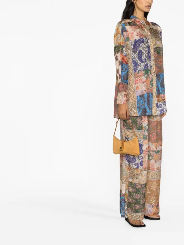 ZIMMERMANN graphic-print Silk Shirt Neutrals FARFETCH PH