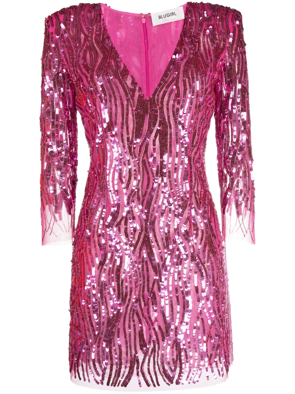 Blugirl Sequin-embellished Minidress In Pink