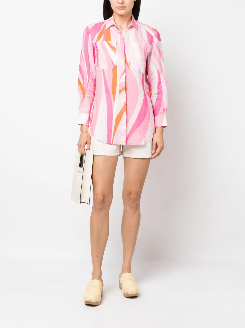 MC2 Saint Barth Blouse met abstracte print - Roze