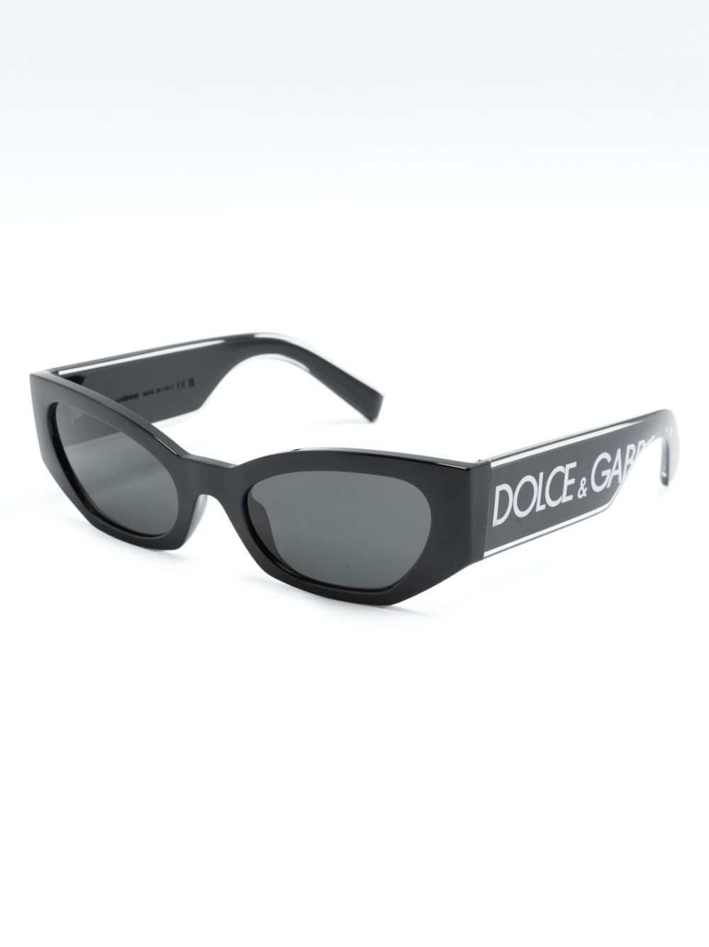 Shop Dolce & Gabbana Cat-eye Frame Sunglasses In Black
