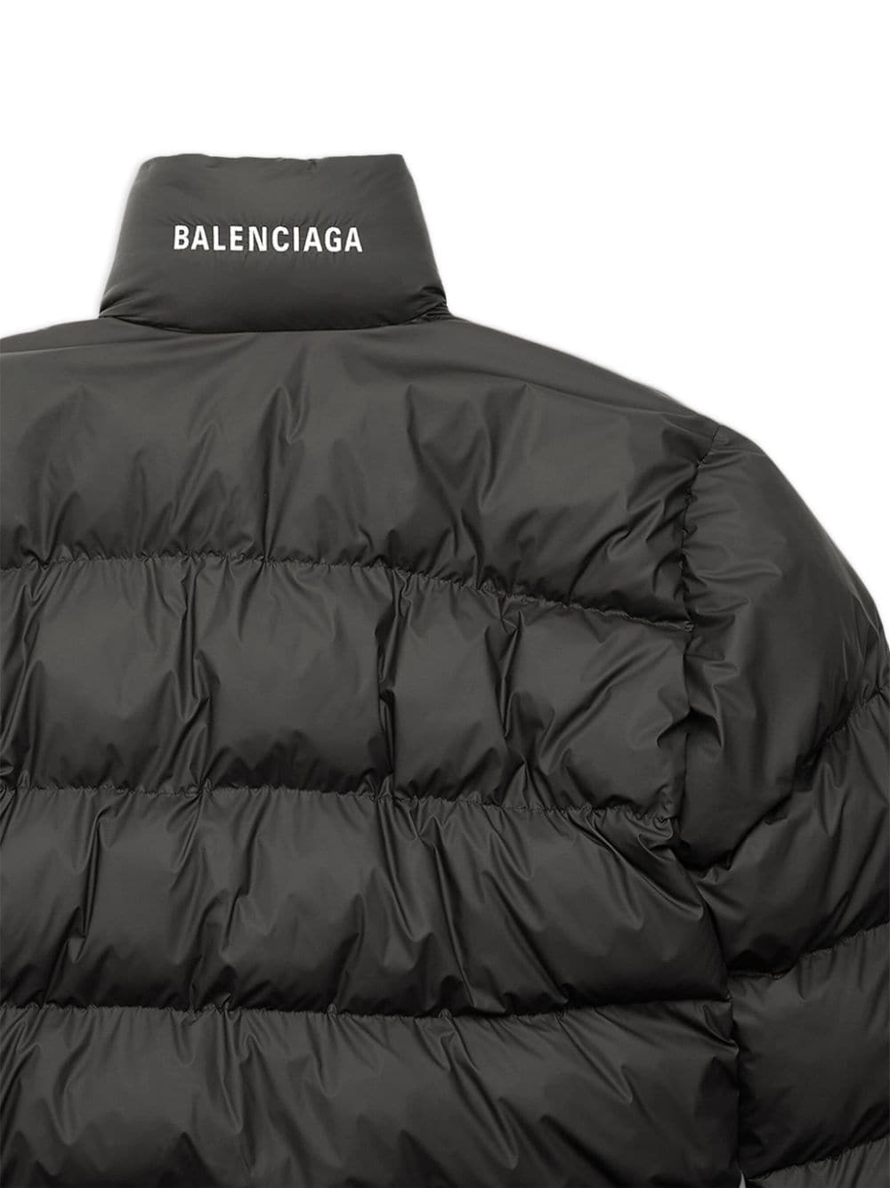 Shop Balenciaga Logo-print Puffer Jacket In Schwarz