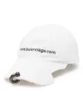Balenciaga Bal.com front-piercing cap - White