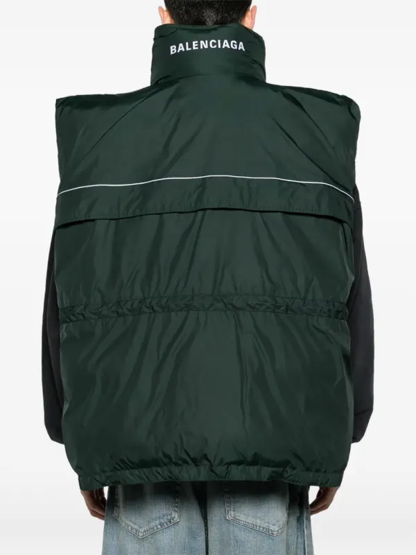 Balenciaga logo-print Gilet | Green | FARFETCH