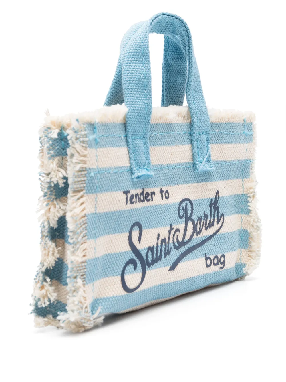 MC2 Saint Barth Kids Gestreepte shopper - Blauw