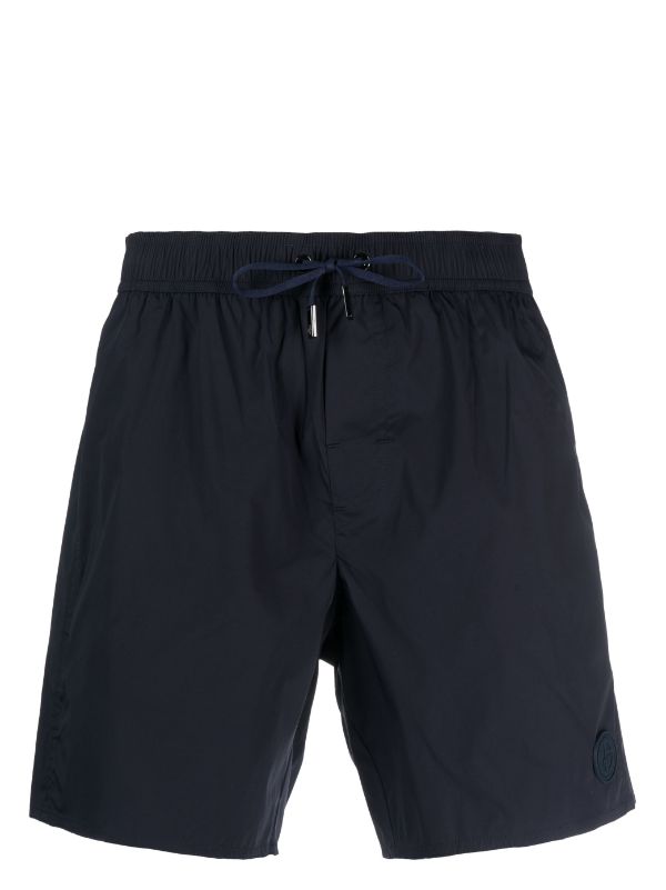 Giorgio Armani logo plaque Swim Shorts Farfetch