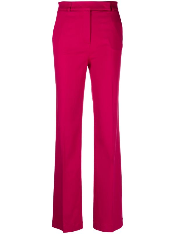 ASOS DESIGN high waist tapered trousers with button detail  ASOS