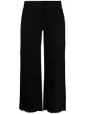 'S Max Mara cropped linen-blend trousers - Black