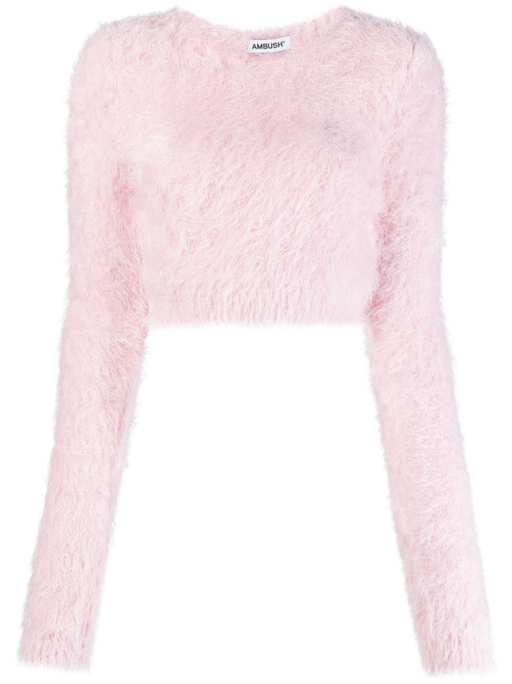 Ambush Knitted Cropped Sweater In Pink