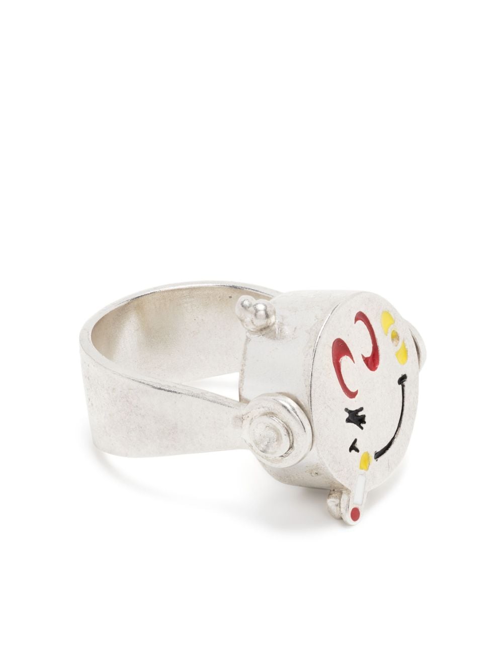 Natasha Zinko Smiley-motif Silver Ring