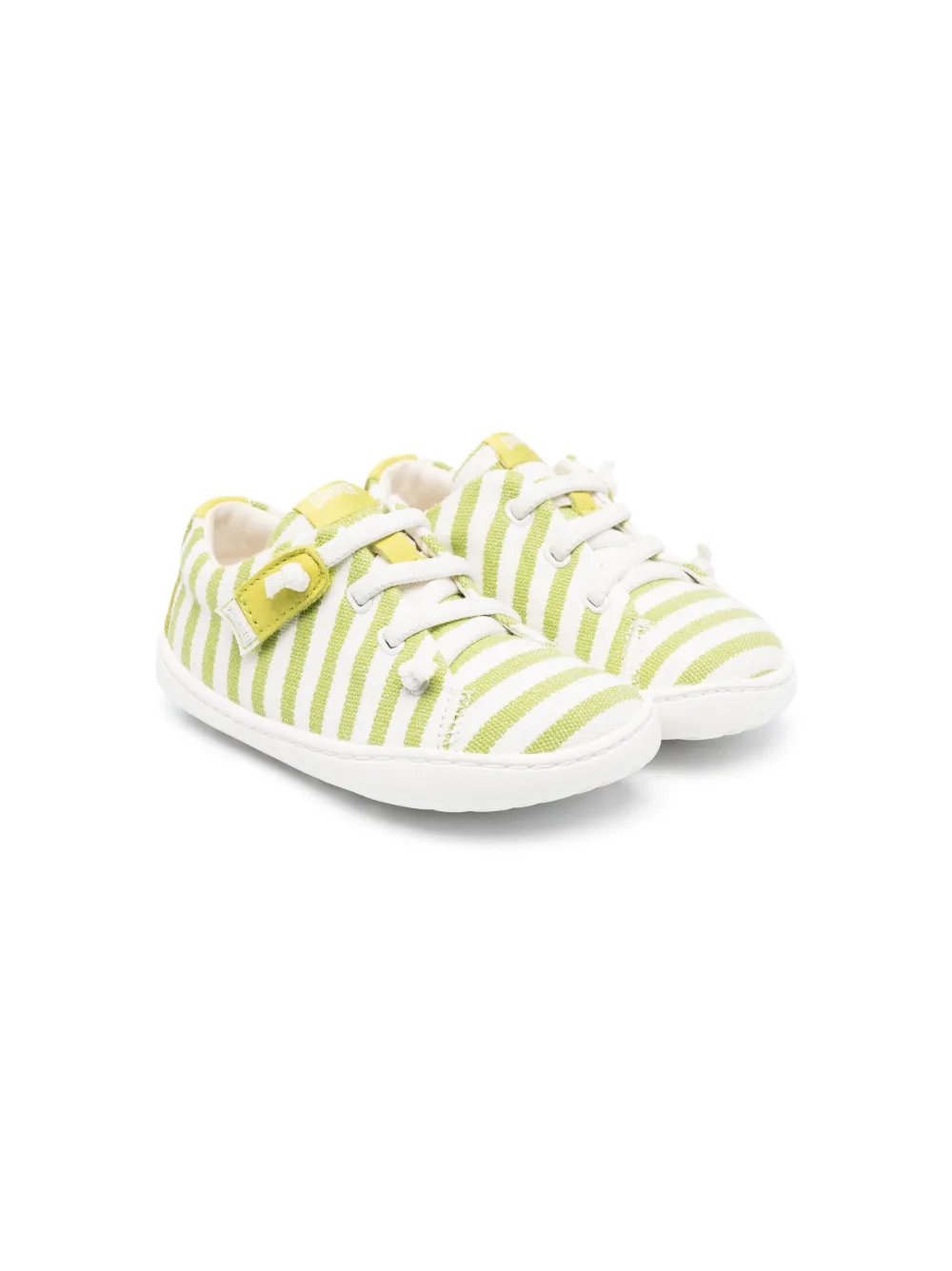 Camper Kids' Peu Striped Lace-up Sneakers In White