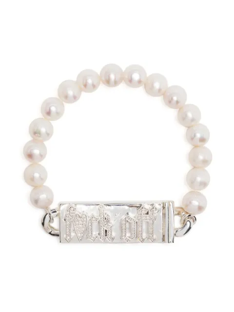Natasha Zinko pulsera de plata con motivo de letras