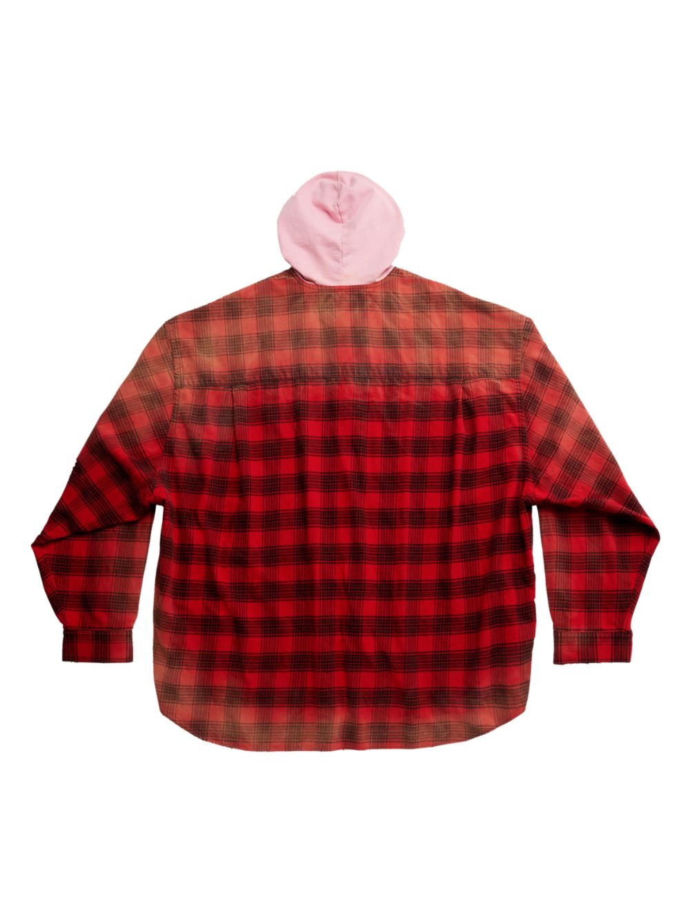 Balenciaga check-pattern hooded shirt Men