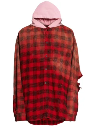 トップス BALENCIAGA gingham check hood shirt 20130560_60133634_322.jpg